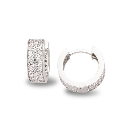Creolen aus Silber Zirkonia weiss