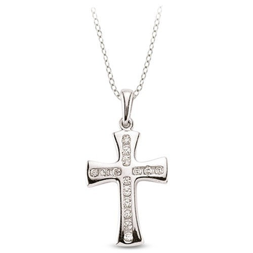 Silber Kreuz-Kette mit Anhänger