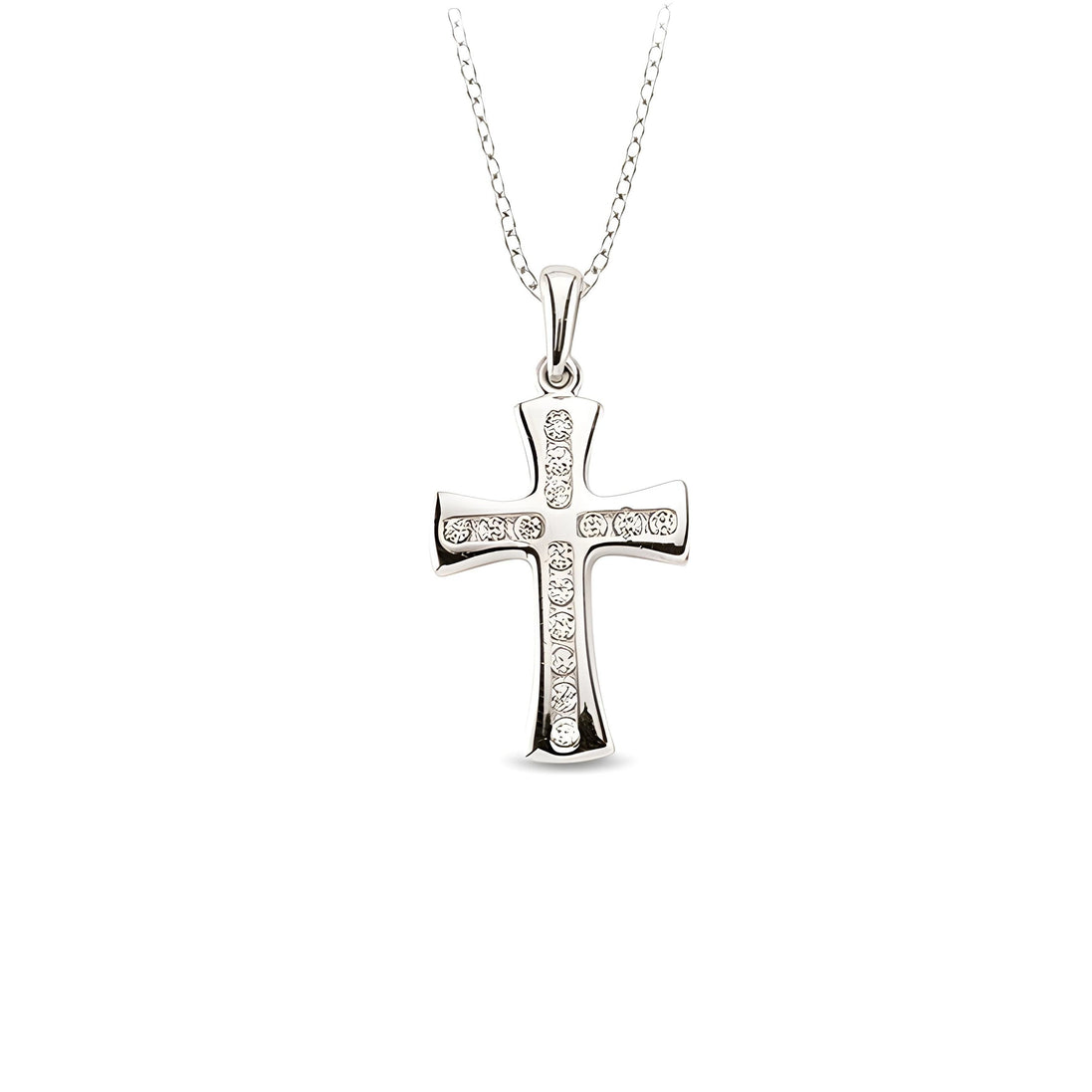 Schwarzer Kreuzanhänger mit Kette