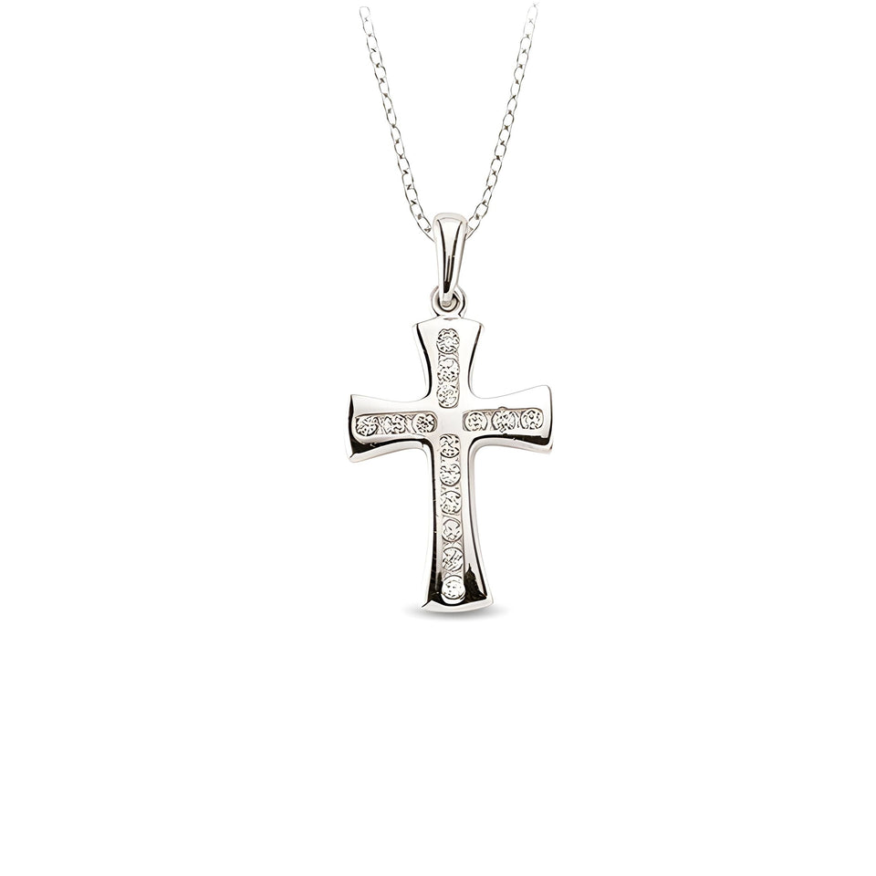 Schwarzer Kreuzanhänger mit Kette