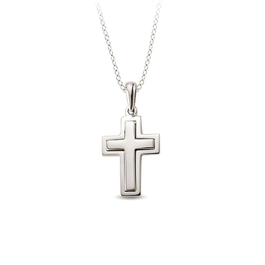 Edler Kreuzanhänger mit Silberkette