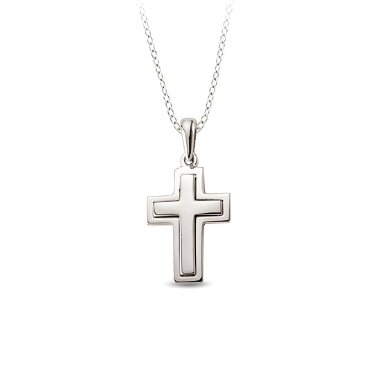 Edler Kreuzanhänger mit Silberkette