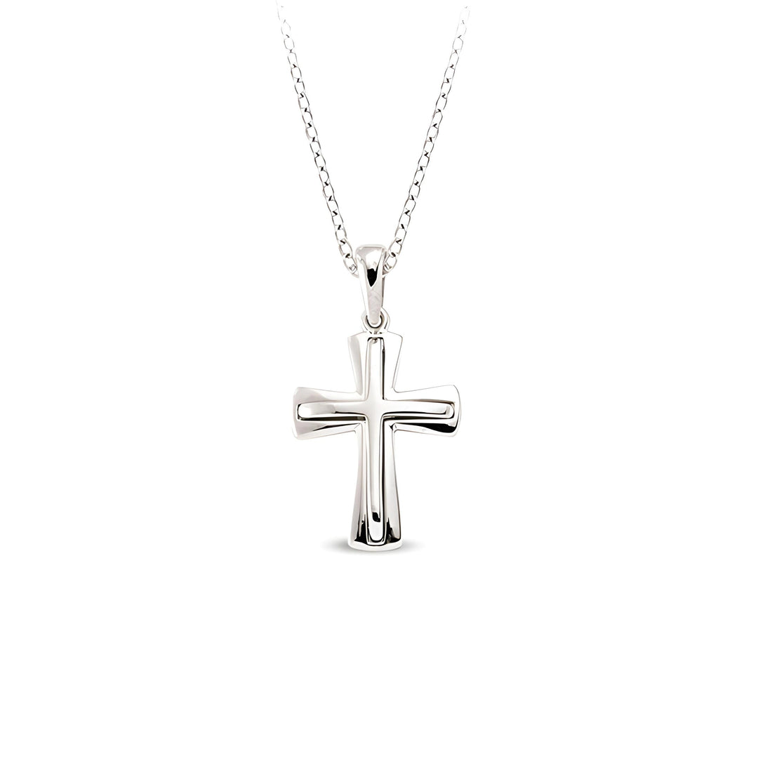 Kreuzanhänger und Kette aus Silber 925