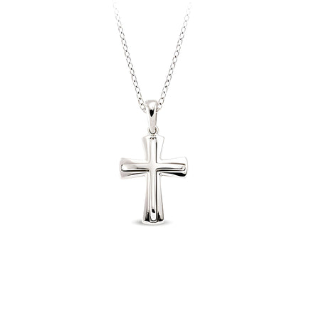 Kreuzanhänger und Kette aus Silber 925