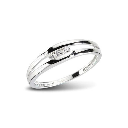 Ring aus Silber Zirkonia weiß