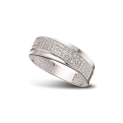 Ring aus Silber Zirkonia weiss