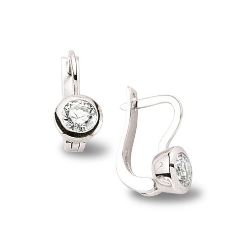 Creolen aus Silber Zirkonia weiss