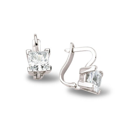 Creolen aus Silber Zirkonia weiss