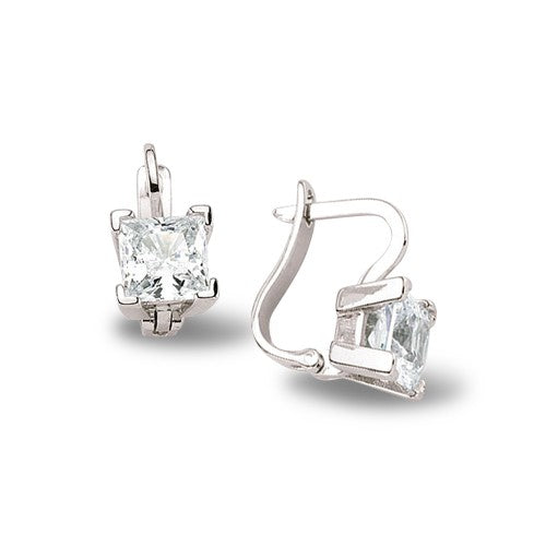 Creolen aus Silber Zirkonia weiss