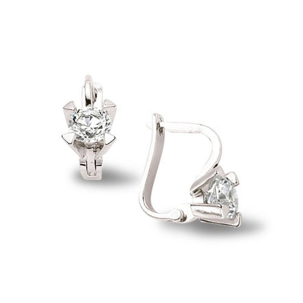 Creolen aus Silber Zirkonia weiss