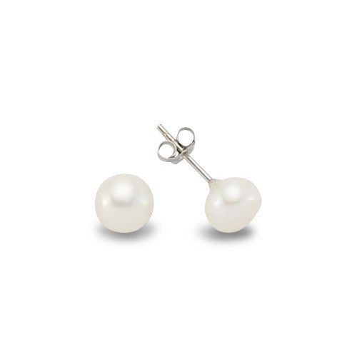 Klassische Perlenstecker aus Silber