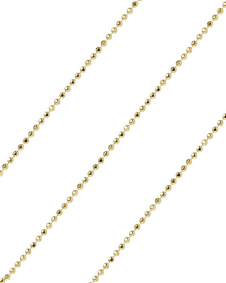 Kugelkette, Kugelkette diamantiert 585er Roségold 2.2 mm breit 42 cm Laenge - Hochwertige Goldkette Made in Germany