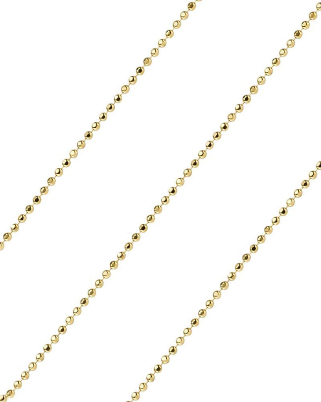 Kugelkette, Kugelkette diamantiert 585er Roségold 2.2 mm breit 42 cm Laenge - Hochwertige Goldkette Made in Germany