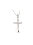 Kreuzanhänger und Kette aus Silber Zirkonia weiß