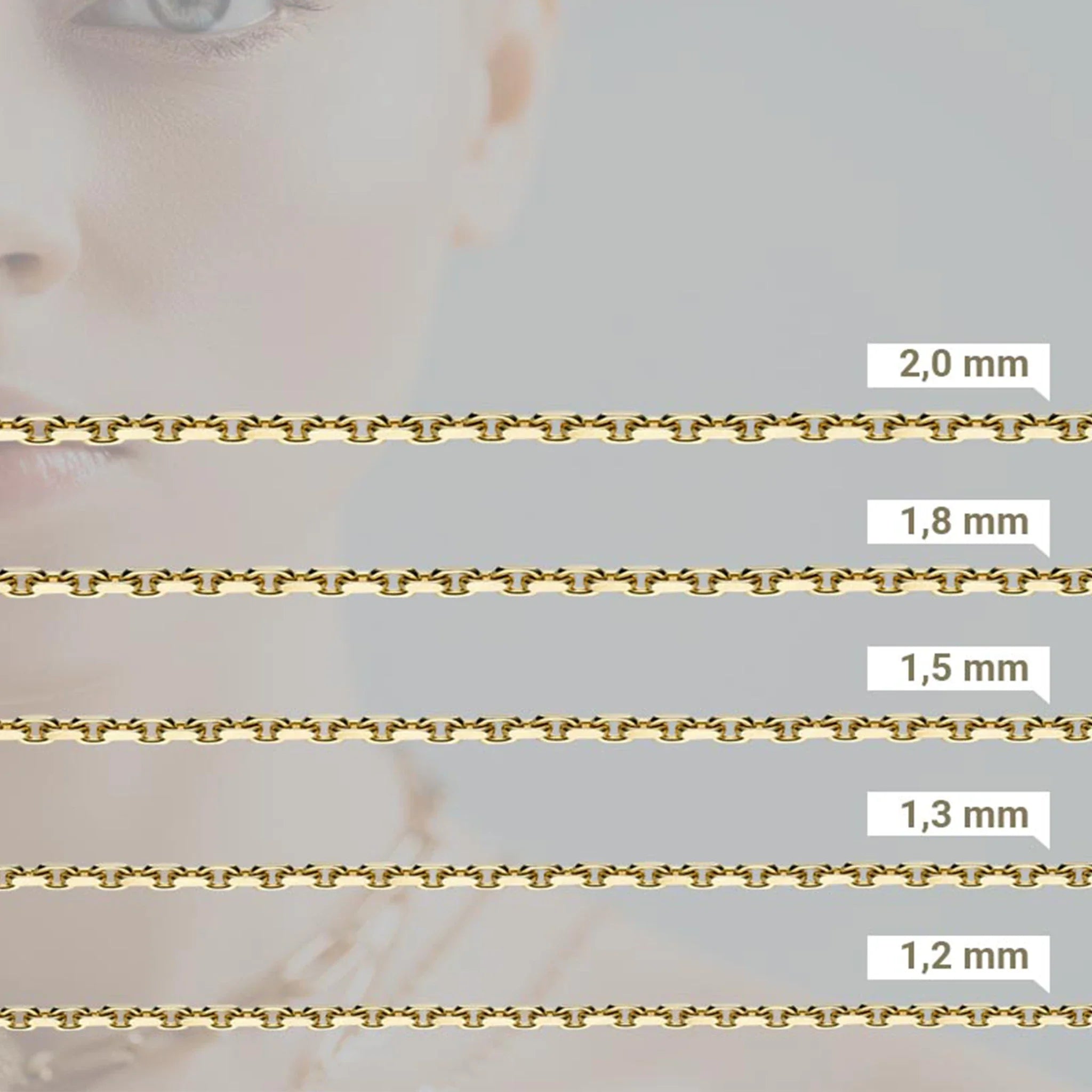 Ankerkette Damen 585 Gelbgold