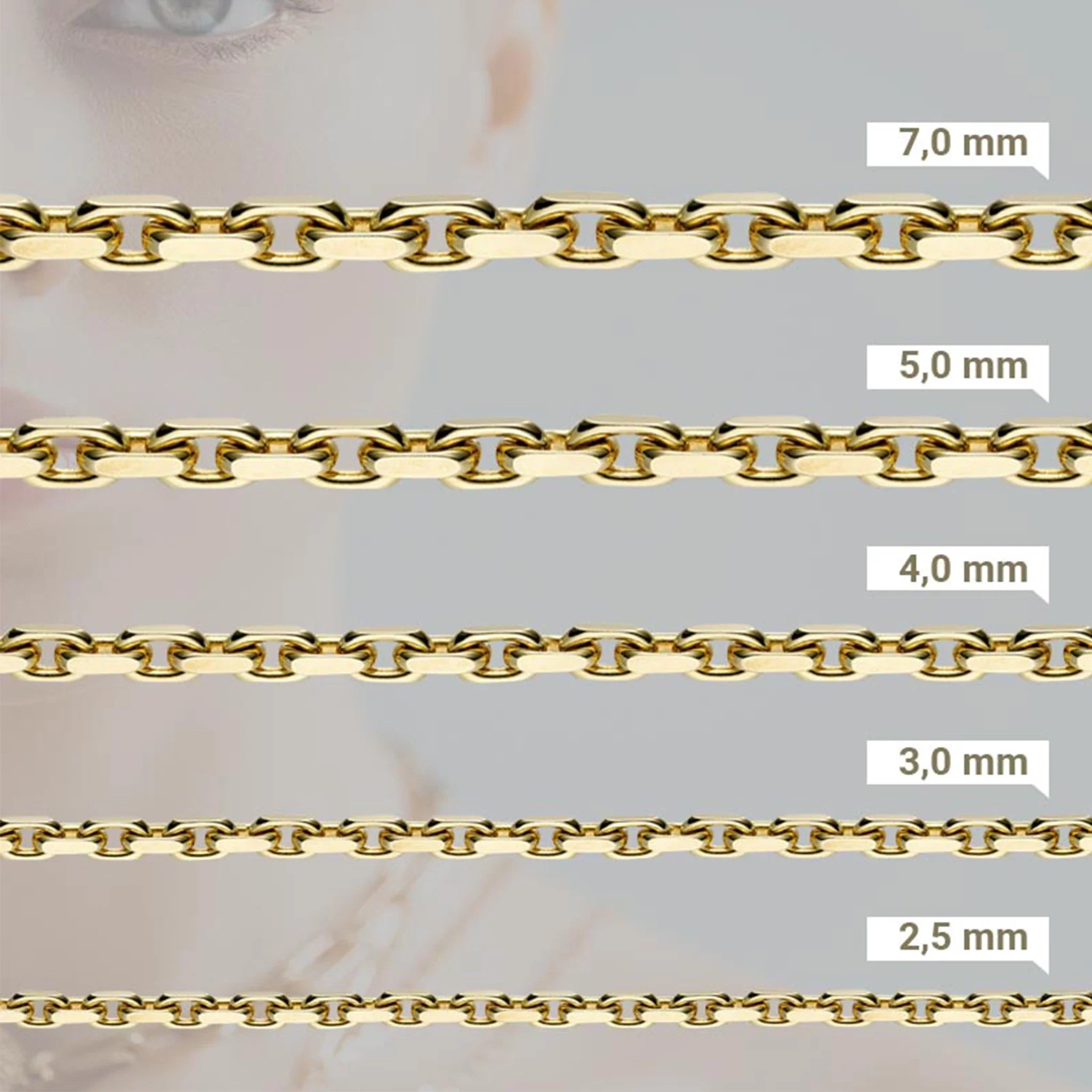 Ankerkette Damen 585 Gelbgold