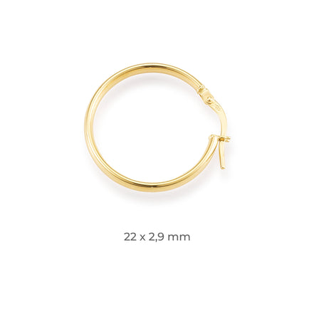 Creolen Goldohrringe aus 585 Gelbgold