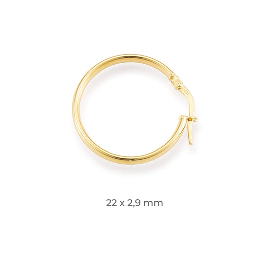 Creolen Goldohrringe aus 585 Gelbgold