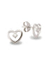 Elegante Silber Herzohrstecker