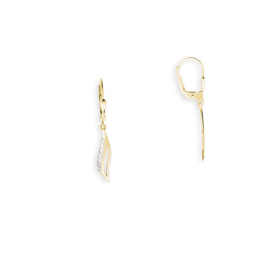 Exklusive Pendel-Ohrringe in zeitloser Bicolor-Kombination