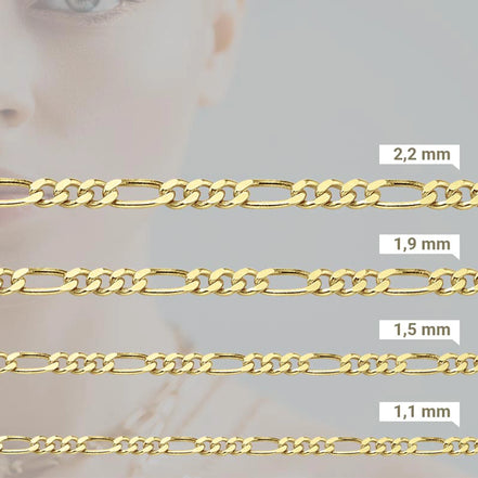 Figarokette 585 Gelbgold