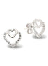Exquisite Herzohrstecker Silber