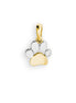 Anhänger Kette Pfote - Tatze Gelb- und Weißgold 585