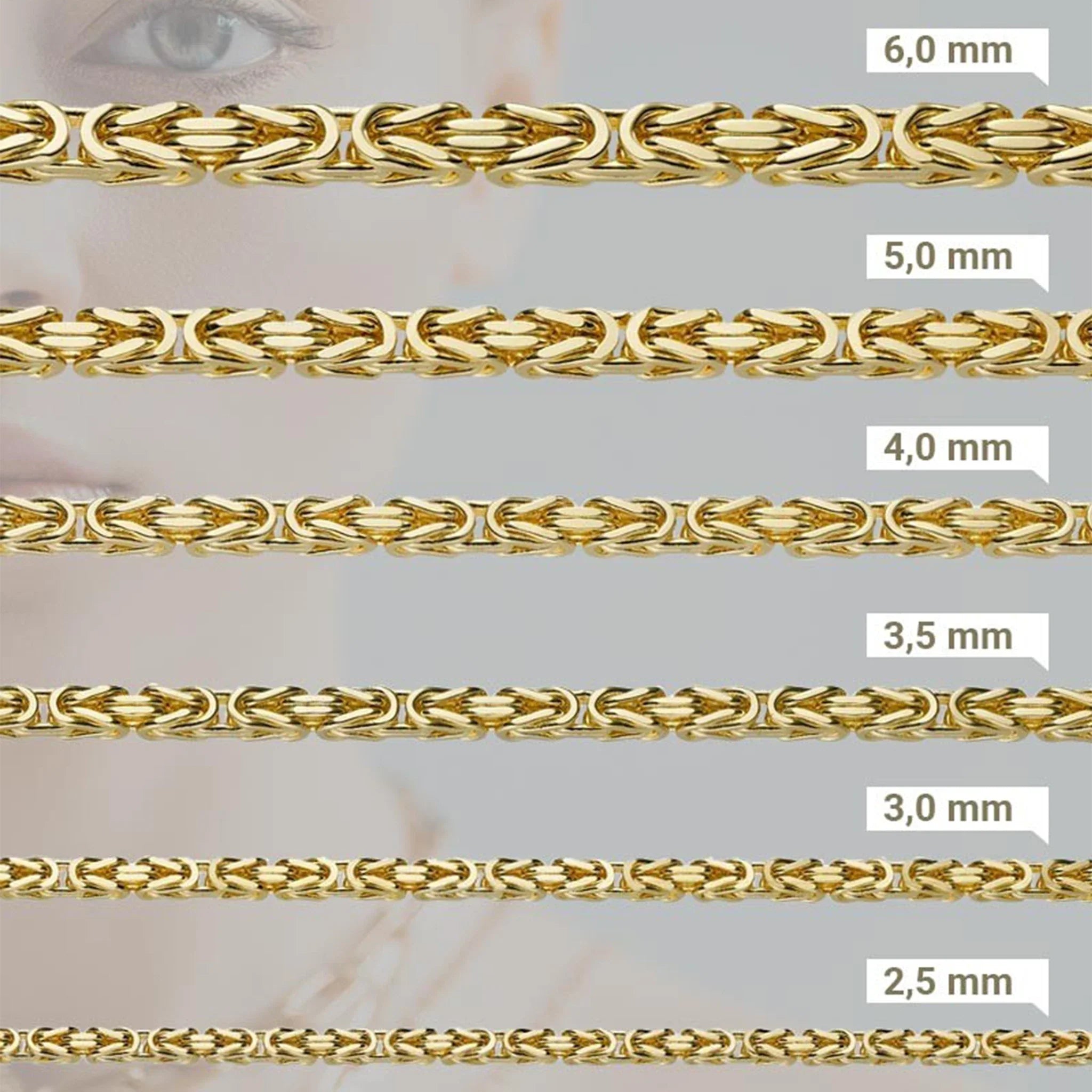 Königskette Damen 585 Gelbgold