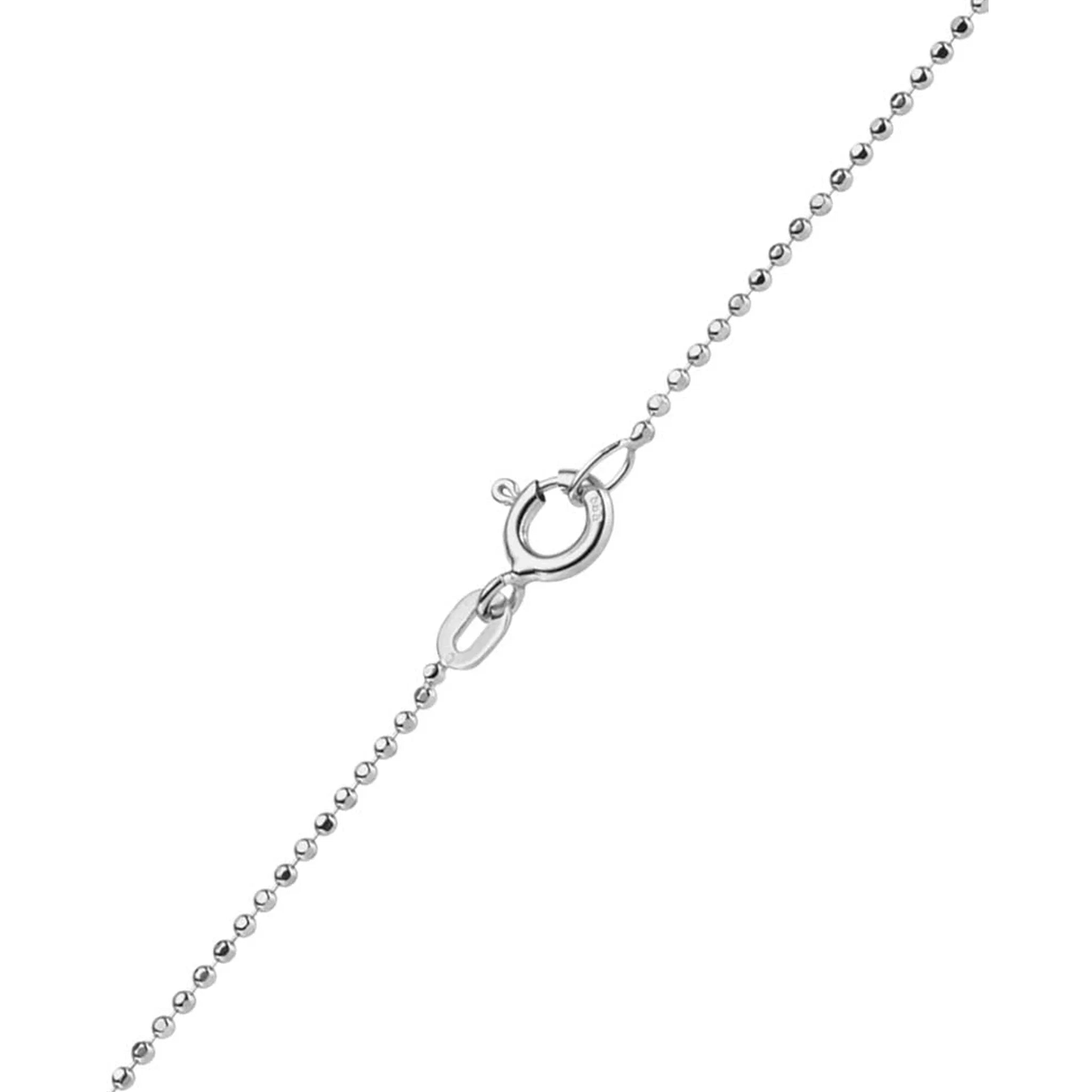 Kugelkette Damen 585 Weißgold