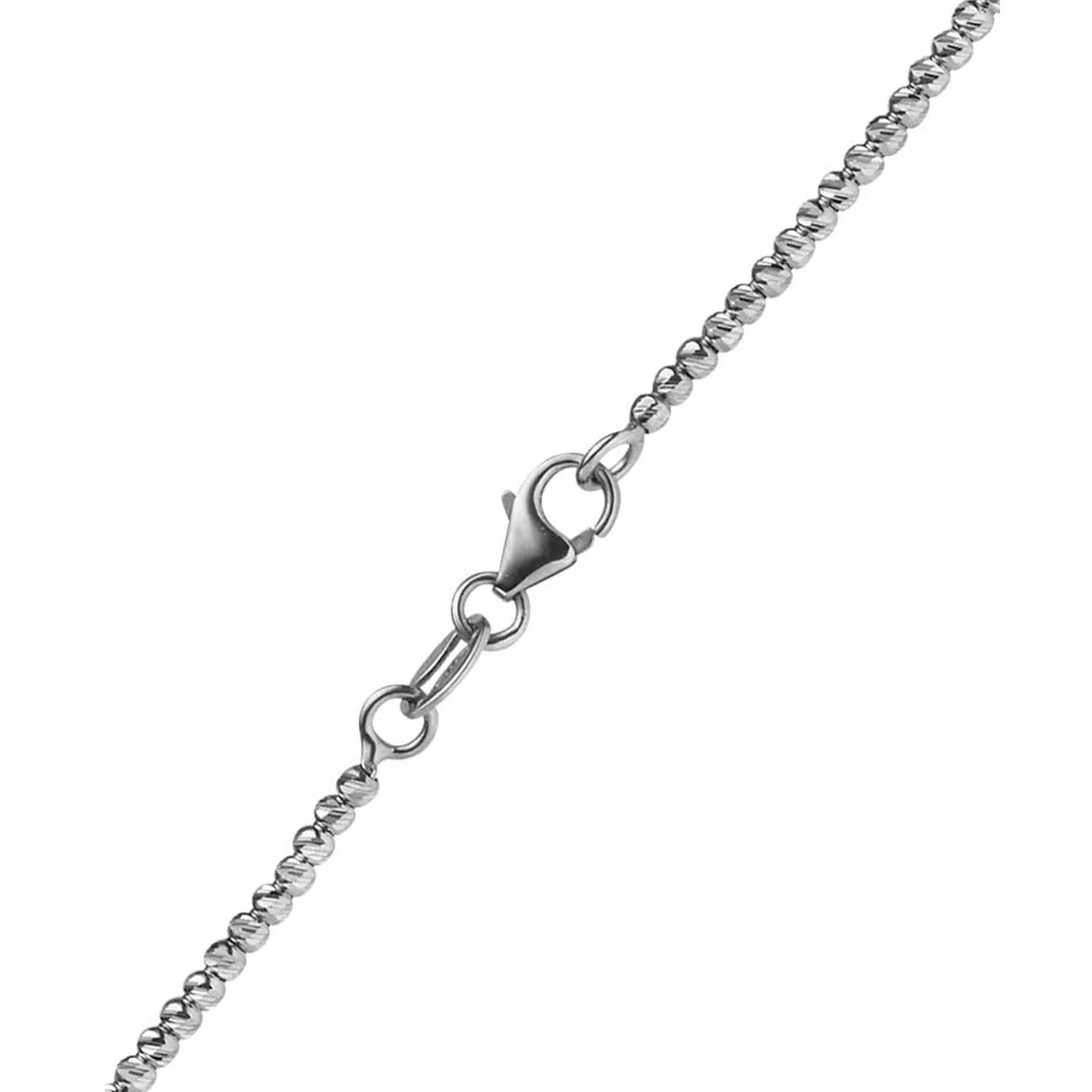 Kugelkette Damen 585 Weißgold