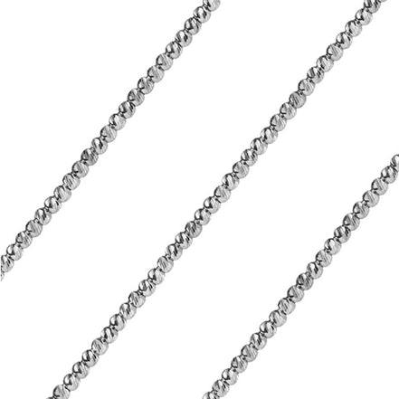 Kugelkette Herren 585 Weißgold