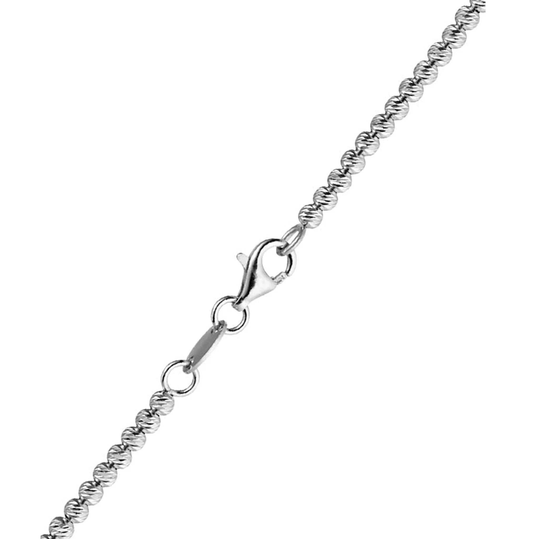 Kugelkette Damen 585 Weißgold