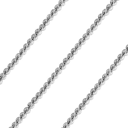 Kugelkette Damen 585 Weißgold