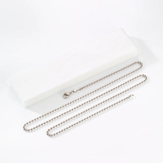 Kugelkette 585 Weißgold