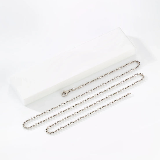 Kugelkette Damen 585 Weißgold