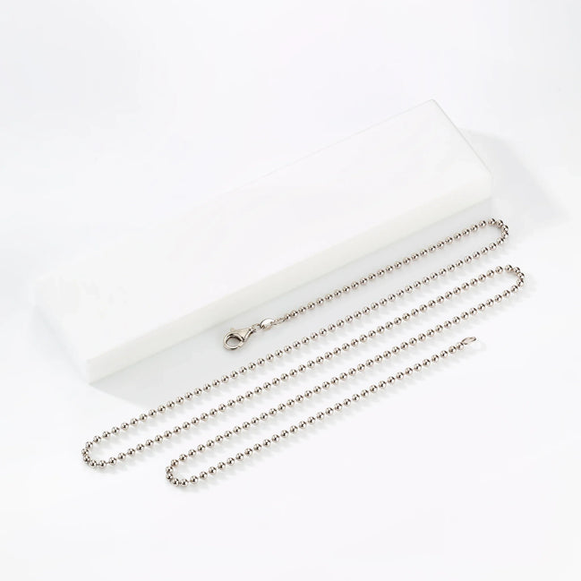 Kugelkette Herren 585 Weißgold