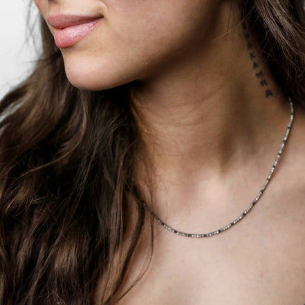 Kugelkette Damen 585 Weißgold