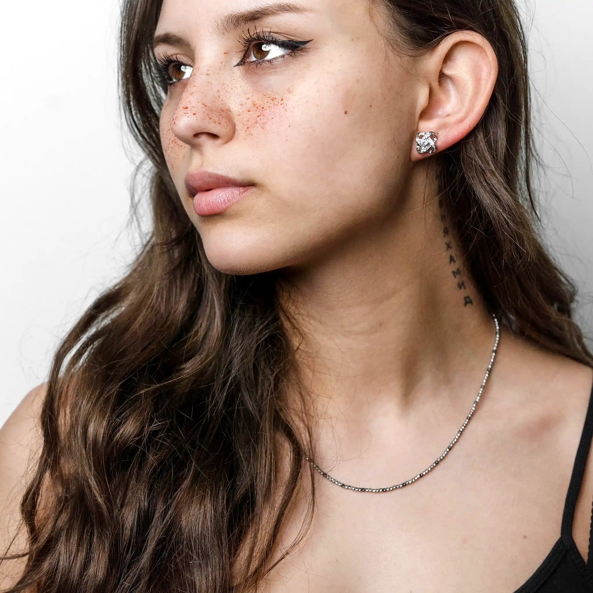 Kugelkette Damen 585 Weißgold