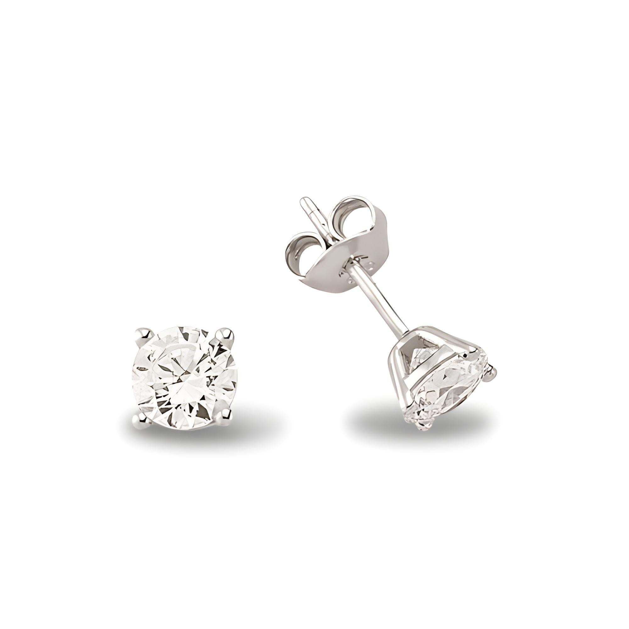 Ohrstecker aus Silber Zirkonia weiß