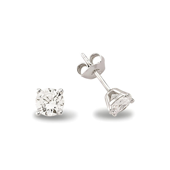 Ohrstecker aus Silber Zirkonia weiß