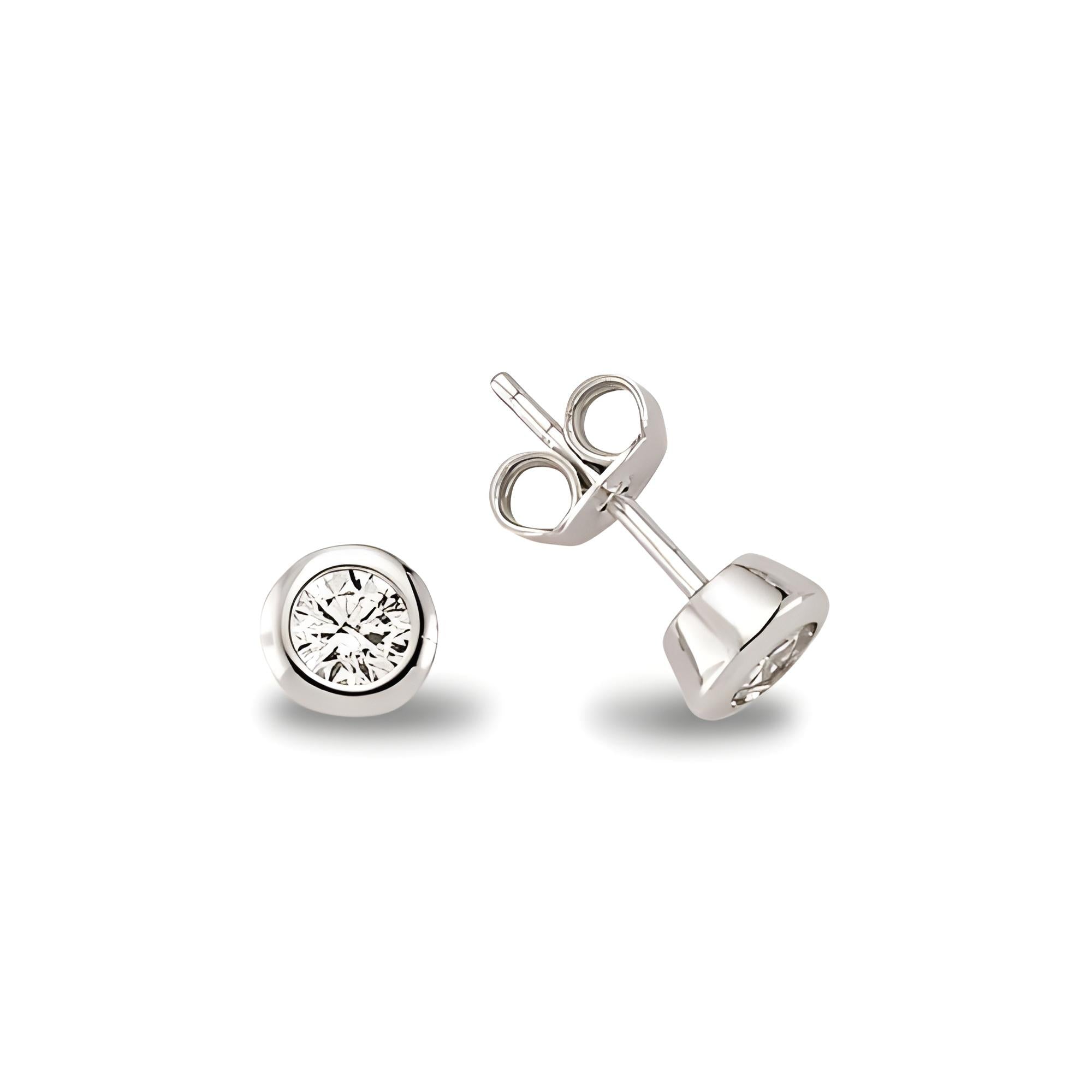 Ohrstecker aus Silber Zirkonia weiß