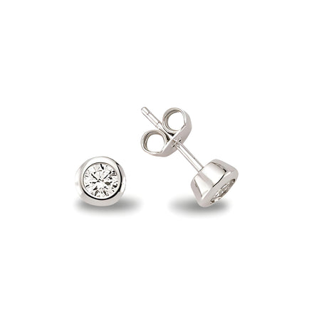 Ohrstecker aus Silber Zirkonia weiß