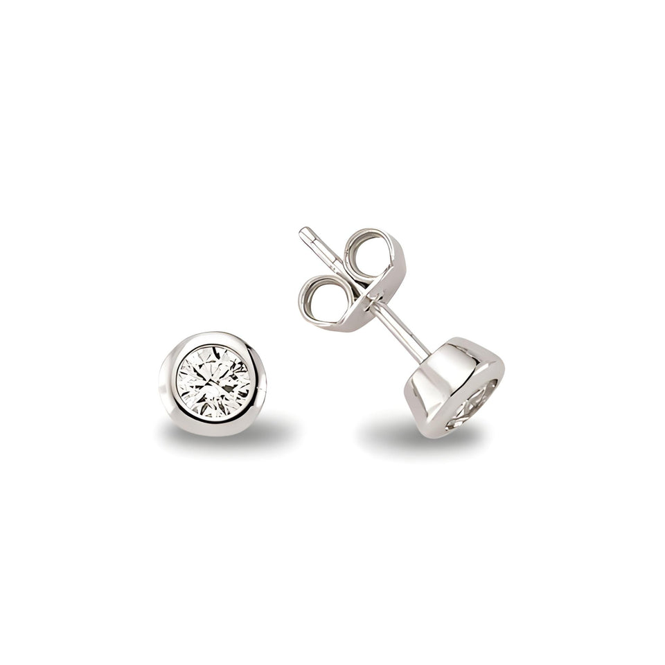 Ohrstecker aus Silber Zirkonia weiß