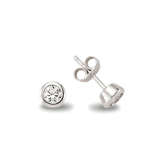 Ohrstecker aus Silber Zirkonia weiß