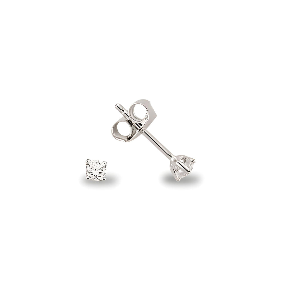 Ohrstecker aus Silber Zirkonia weiß