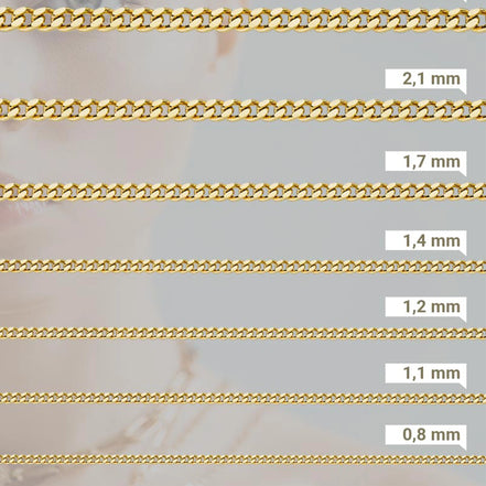 Panzerkette 585 Gelbgold