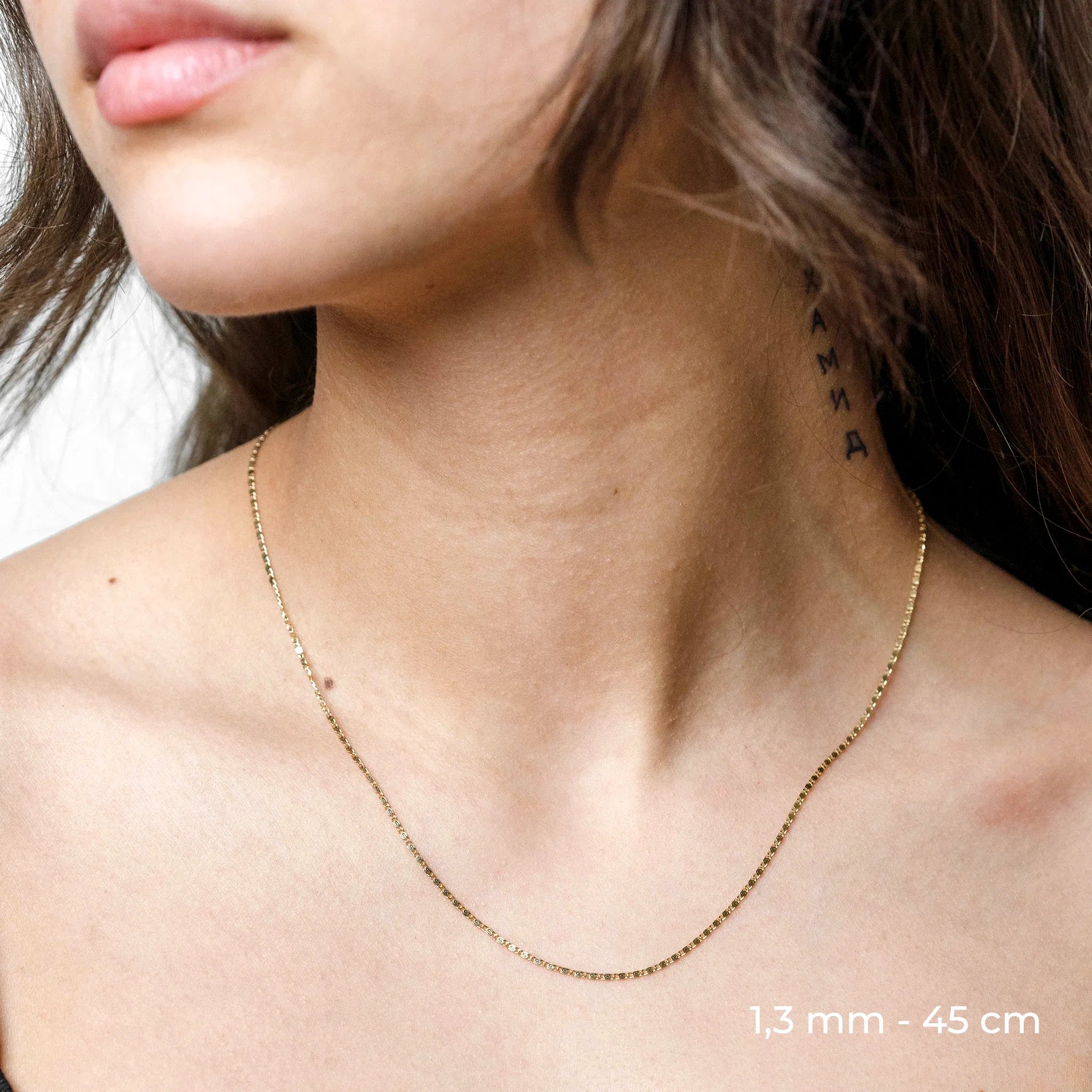 Panzerkette Damen 585 Gelbgold