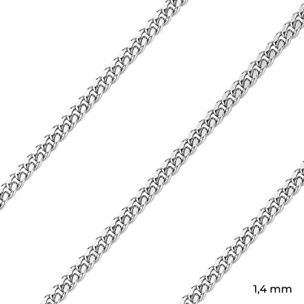 Panzerkette Herren 585 Weißgold