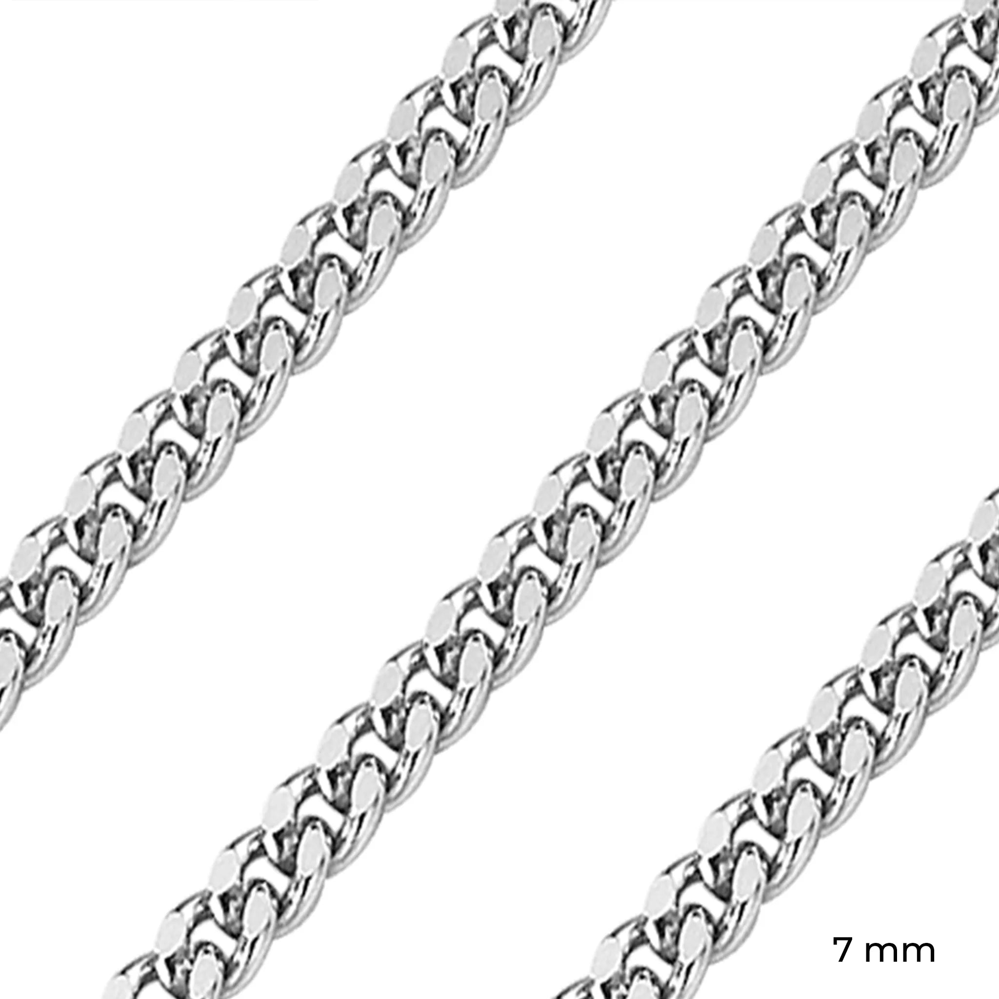Panzerkette Herren 585 Weißgold