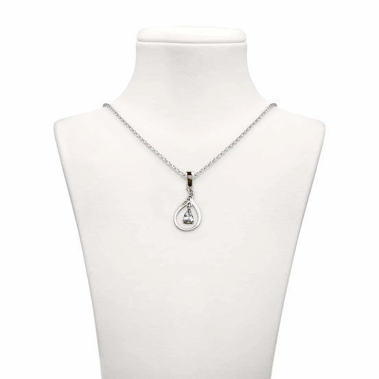 Silber Tropfen Herzanhänger